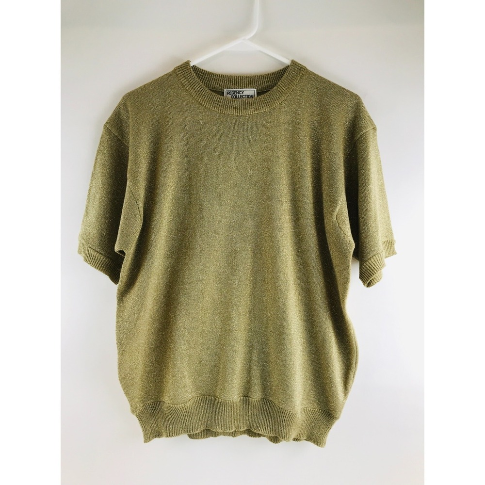 Regency Collection & Joyce Sweater, Women's XL, Gold Metallic, Sparkle, Vintage
